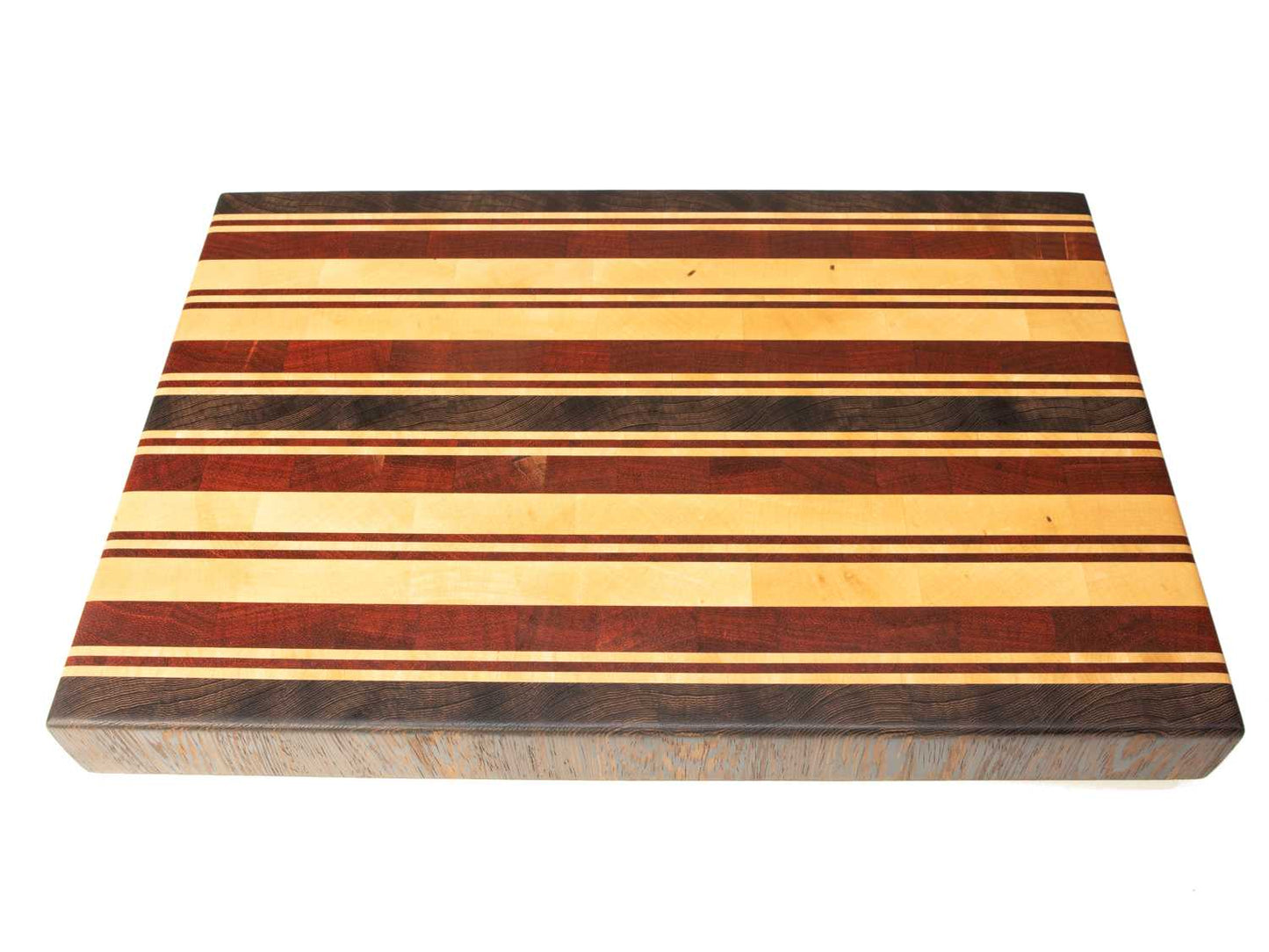 Tabla de cocina de arce, padauk y wengué - Tabla de cocina en testas - Praestawood