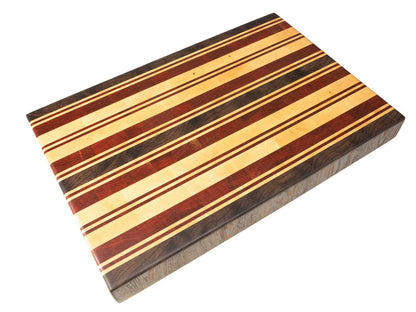 Tabla de cocina de arce, padauk y wengué - Tabla de cocina en testas - Praestawood