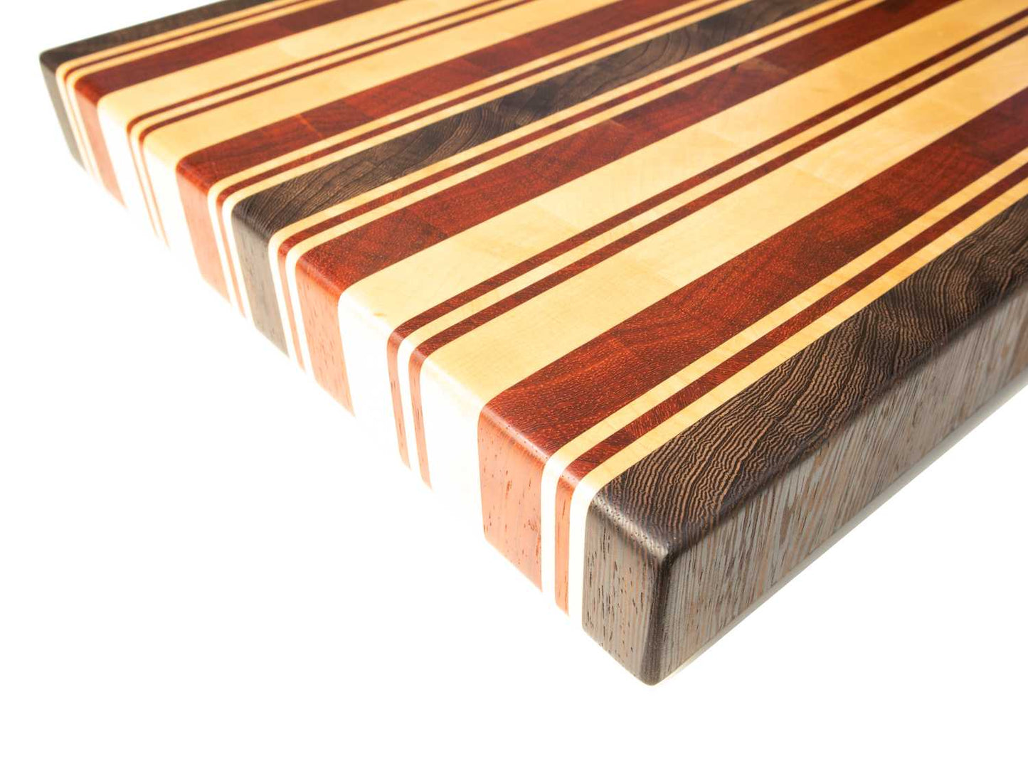 Tabla de cocina de arce, padauk y wengué - Tabla de cocina en testas - Praestawood