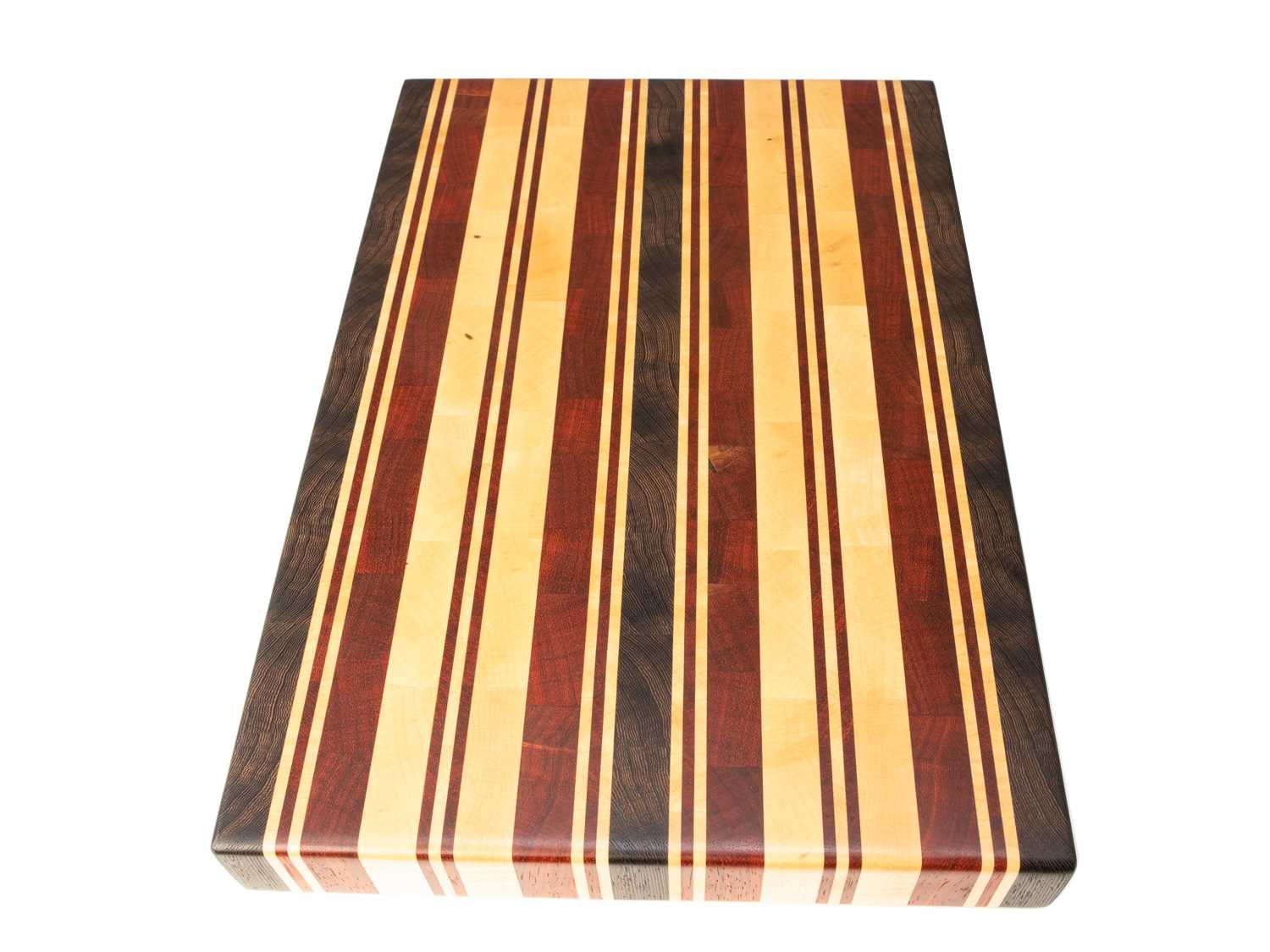 Tabla de cocina de arce, padauk y wengué - Tabla de cocina en testas - Praestawood