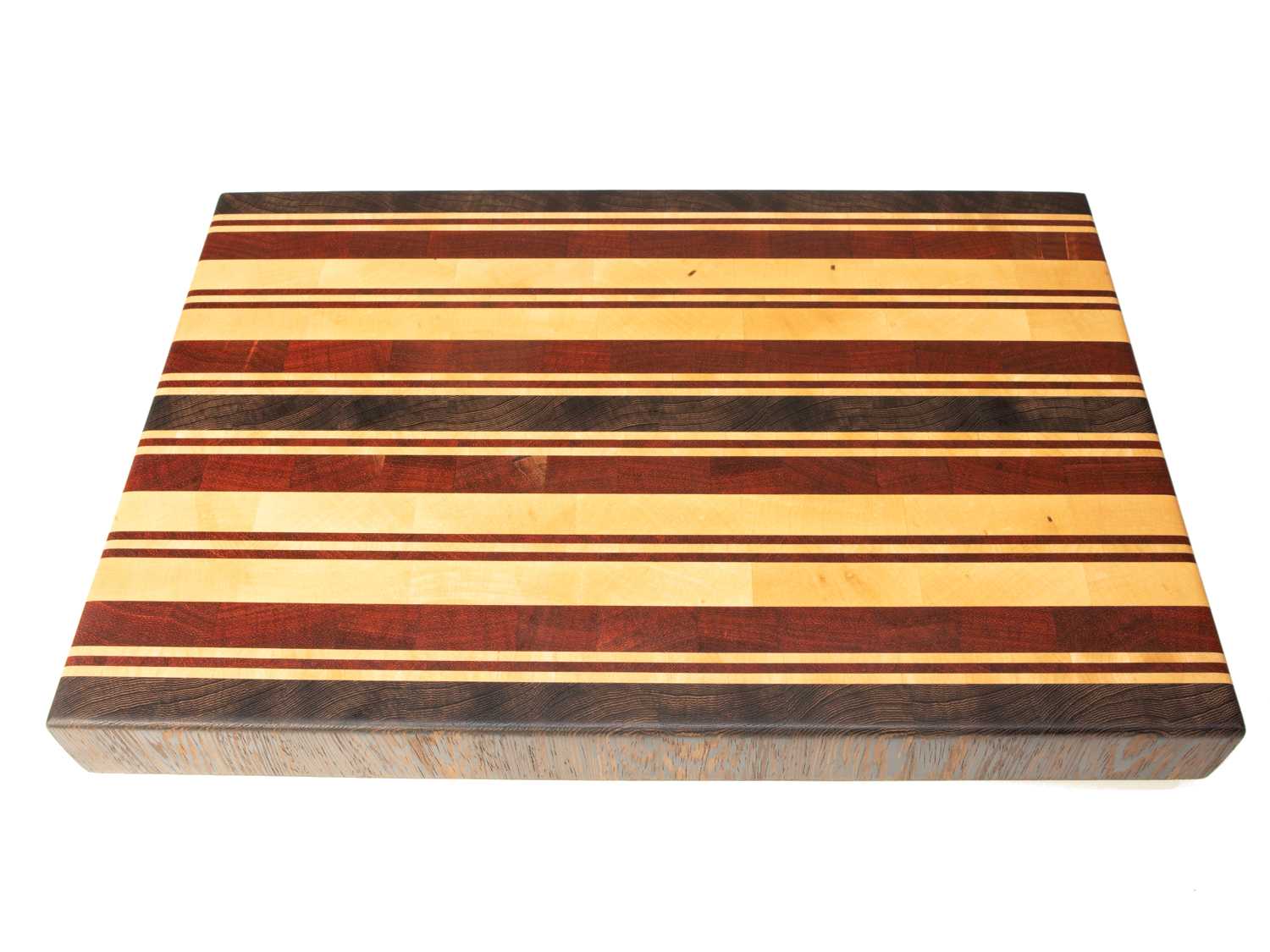 Tabla de cocina de arce, padauk y wengué - Tabla de cocina en testas - Praestawood