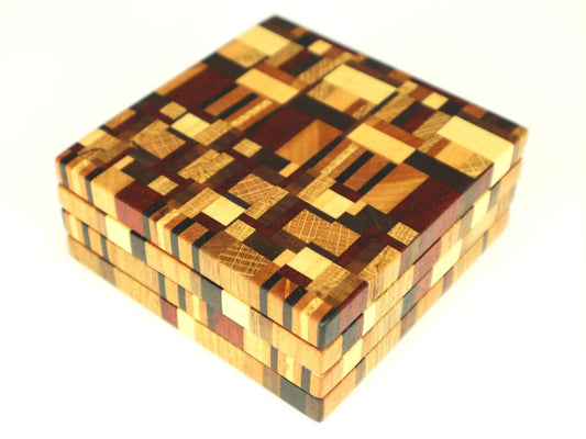 Posavasos de madera en testa - posavasos patron caotico - Praestawood