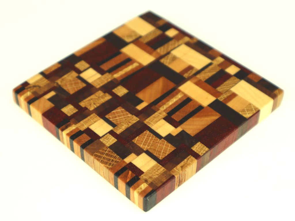 Posavasos de madera en testa - posavasos patron caotico - Praestawood