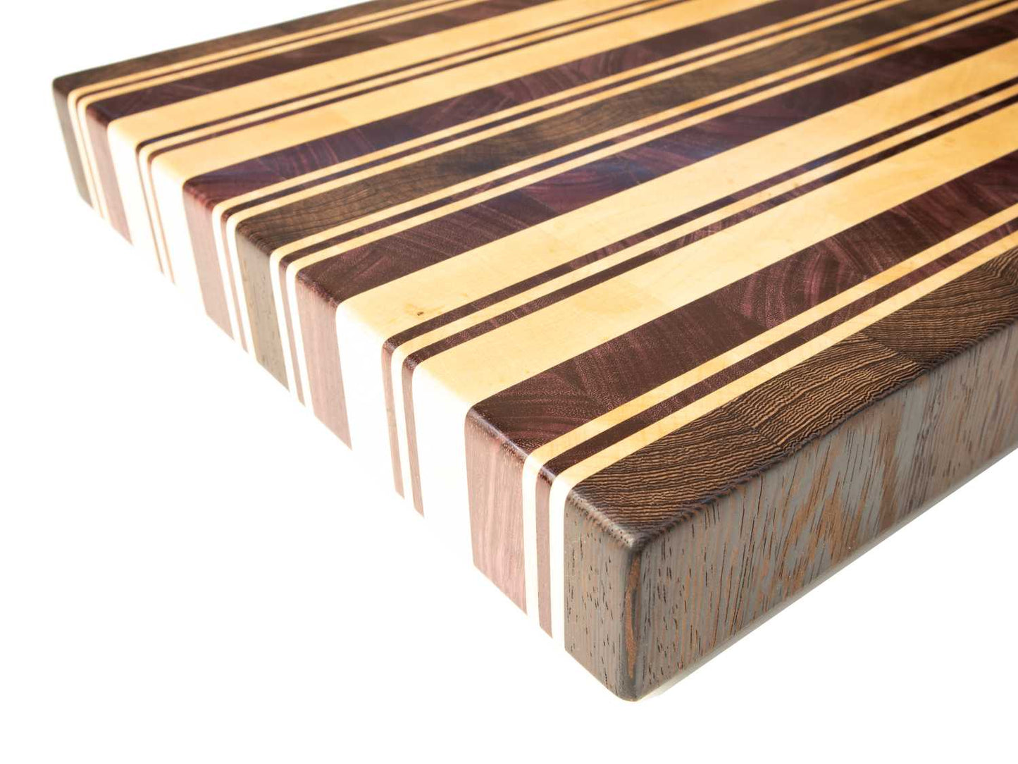 tabla de cocina de arce, purple heart y wengué - PRAESTAWOOD